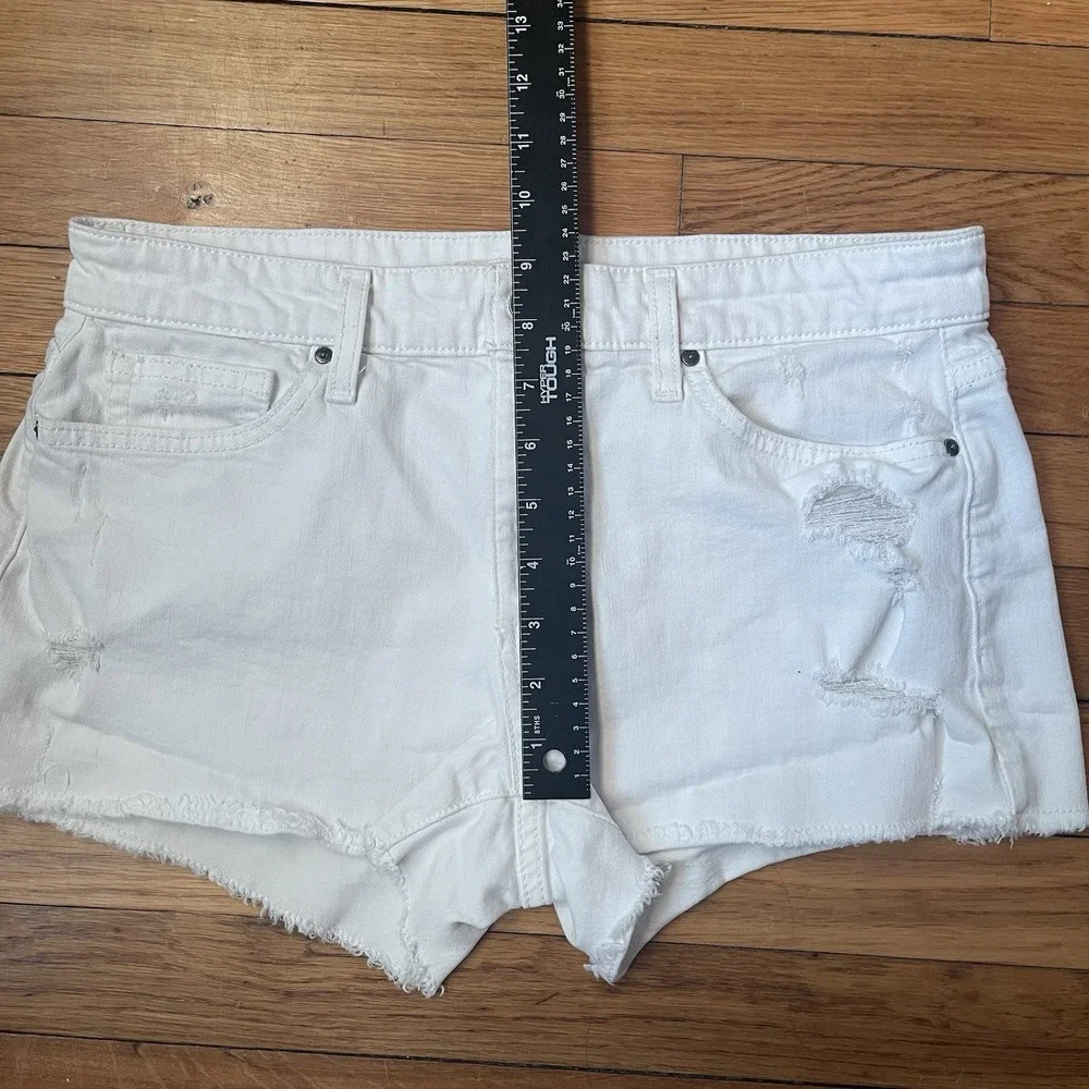 JOE'S JEANS LOS ANGELES Size 28 White Cutoff Jean Shorts Cotton Blend - Picture 8 of 9